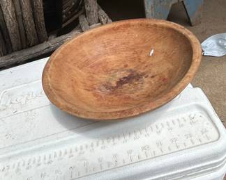 Large Wooden Dough Bowl second image