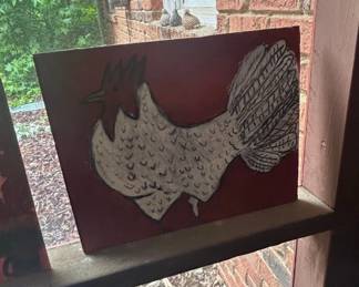 Warren Kimble Folk Art Rooster Painting