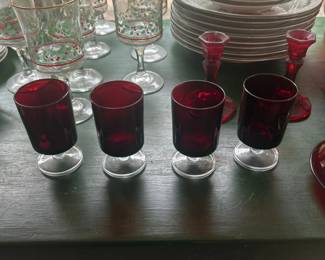 Luminarc Cavalier Ruby Red Footed Wine Glasses Set of  second image