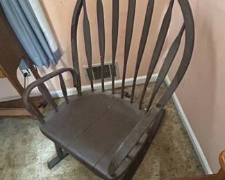 Antique Windsor Spindle Back Rocking Chair second image