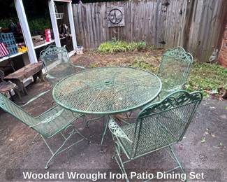 Woodard Wrought Iron Patio Dining Set