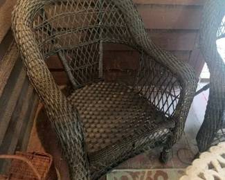 Vintage Wicker Armchair