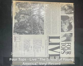 Four Tops  Live The Sound of Young America Vinyl Record second image