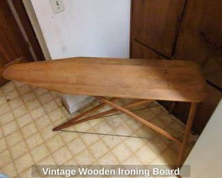 Vintage Wooden Ironing Board second image