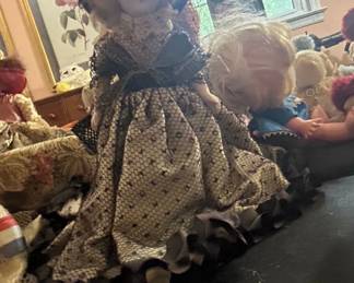 Rustie Porcelain Doll with VictorianStyle Dress