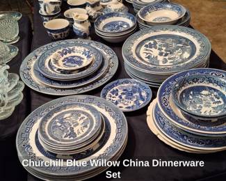 Churchill Blue Willow China Dinnerware Set third image