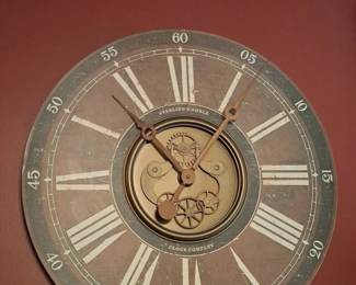 Sterling  Noble Moving Gears Grandfather Clock Dial Wall Clock second image