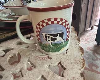 Century Stoneware Cow Mug