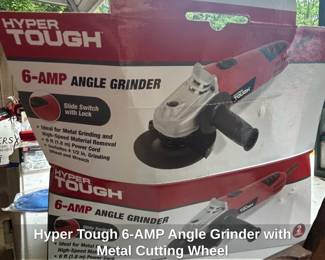 Hyper Tough AMP Angle Grinder with Metal Cutting Wheel second image