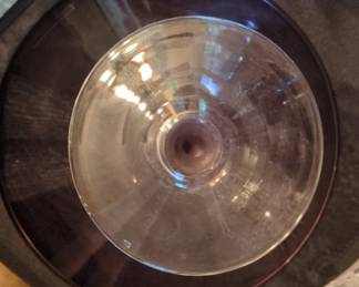 Amethyst Glass Footed Bowl second image