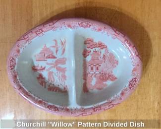 Churchill Willow Pattern Divided Dish
