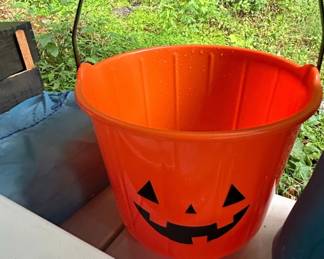 Plastic Jackolantern Candy Bucket
