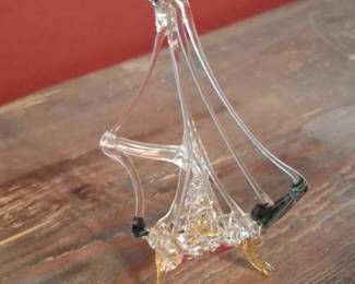 Glass Sailboat Figurine