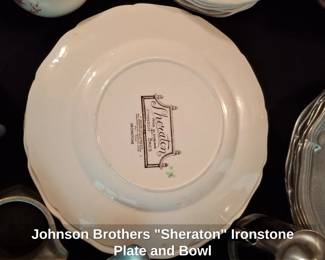 Johnson Brothers Sheraton Ironstone Plate and Bowl second image