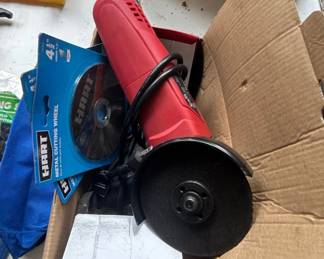 Hyper Tough AMP Angle Grinder with Metal Cutting Wheel
