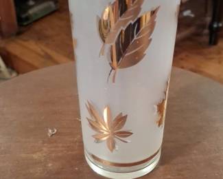 Libbey Golden Foliage Frosted Glassware Set