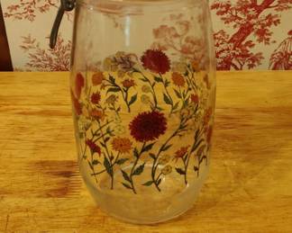 Vintage ARC France Spice of Life Glass Jar