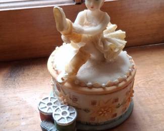 Ballerina Music Box with Sewing Notions