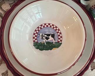 Century Stoneware Fannies Farm Cow Dinnerware Set third image