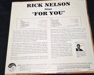 Rick Nelson Sings For You LP Record second image