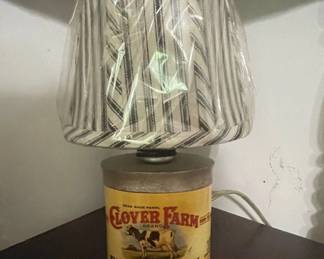 Clover Farm Evaporated Milk Can Lamp