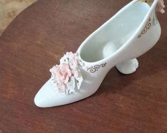 Porcelain High Heel Shoe Figurine, Made in Occupied Japan