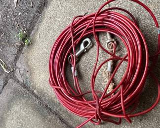 Heavy Duty Steel Cable Dog TieOut Leash with Swivel Snaps