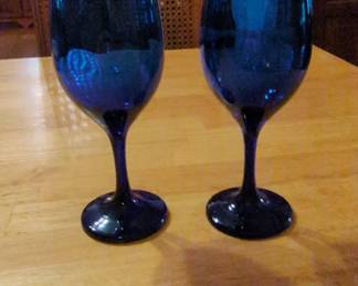 Libbey Cobalt Blue Wine Glasses