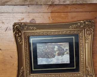 Ornate Gilt Frame with Landscape Print