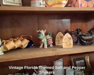 Vintage Florida Themed Salt and Pepper Shakers
