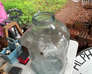 Vintage Libbey Gallon Glass Piggy Bank second image