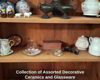 Collection of Assorted Decorative Ceramics and Glassware