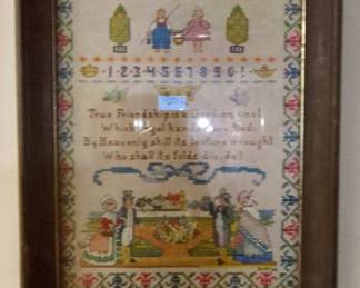 Sampler True Friendships a Gordian Knot by P. Volland  Co., Chicago, dated