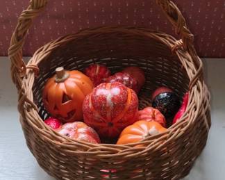 Wicker Pumpkin Basket