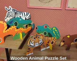 Wooden Animal Puzzle Set