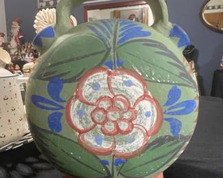 Vintage Tonala Mexican Pottery HandPainted Jug second image