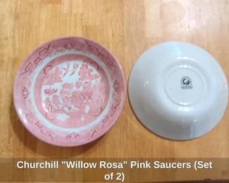 Churchill Willow Rosa Pink Saucers Set of  second image