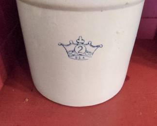 Robinson Ransbottom Gallon Blue Crown Stoneware Crock