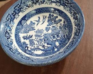 Churchill Blue Willow Oval Serving Bowl