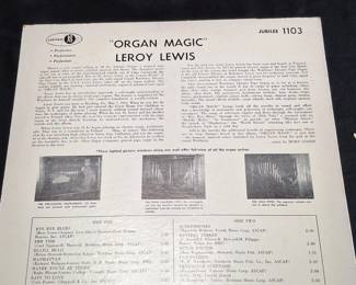 Leroy Lewis Plays Organ Magic LP Record second image