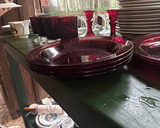 Anchor Hocking Ruby Red Glassware Set second image