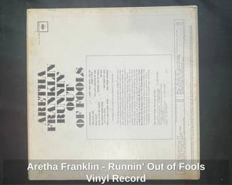 Aretha Franklin  Runnin Out of Fools Vinyl Record