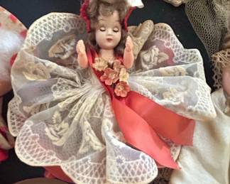 Antique French Bisque Doll with Lace Dress