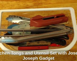 Kitchen Tongs and Utensil Set with Joseph Joseph Gadget