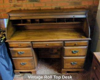 Vintage Roll Top Desk