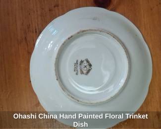 Ohashi China Hand Painted Floral Trinket Dish second image