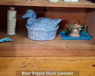 Blue Stipple Duck Canister