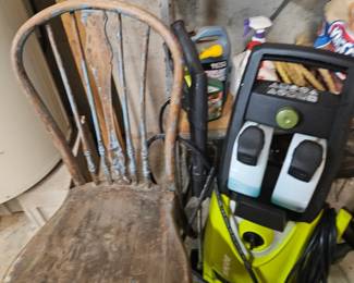 Like new pressure washer old wood chair