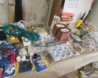 Misc electrical, chair leg covers pads, bulbs