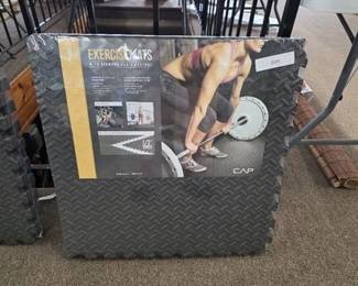 Cap Barbell Anti-Microbial Puzzle Gym Floor Mat - Black 6pc